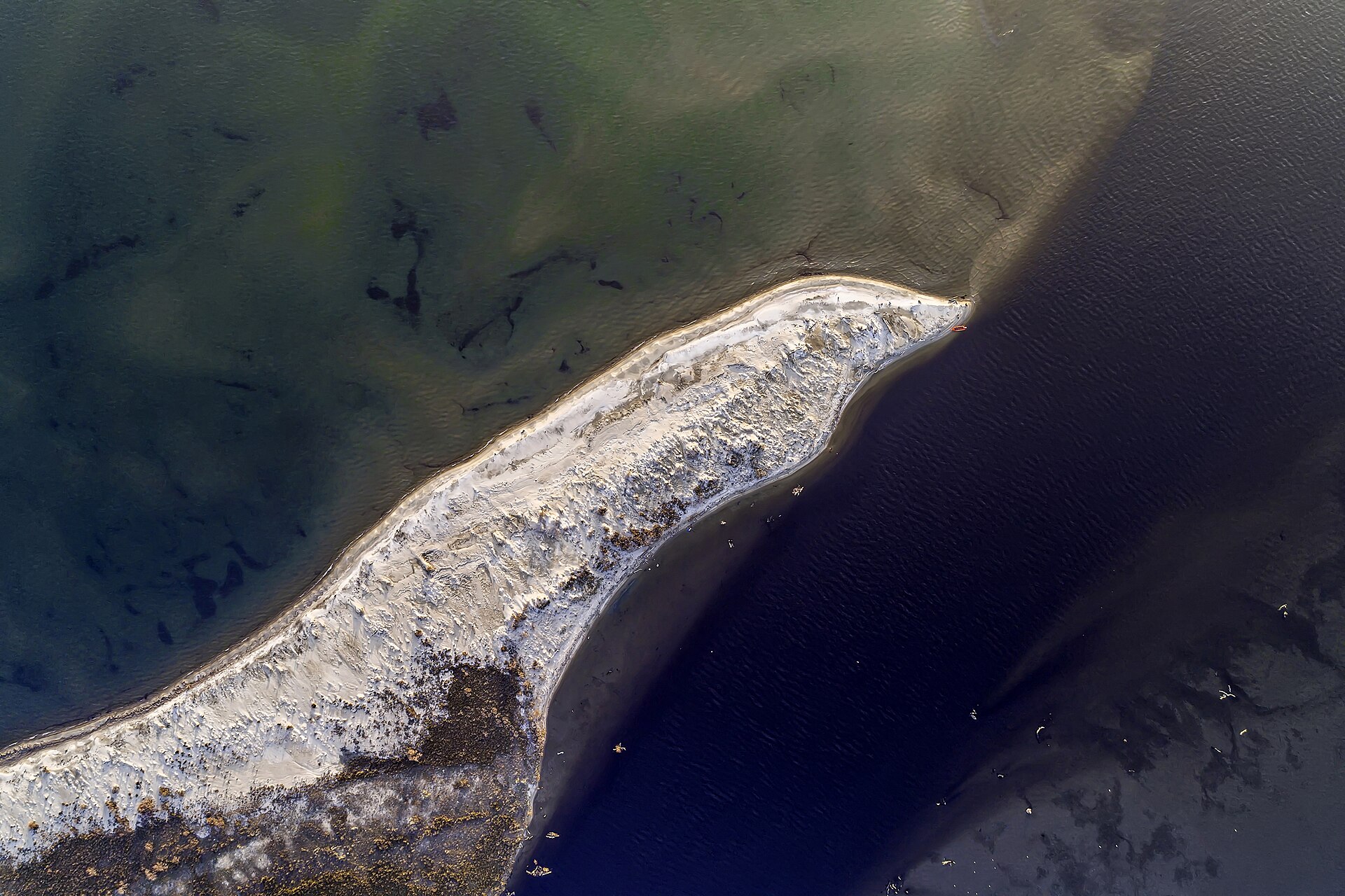 Aerial view of the Evros Delta coastline near Alexandroupolis