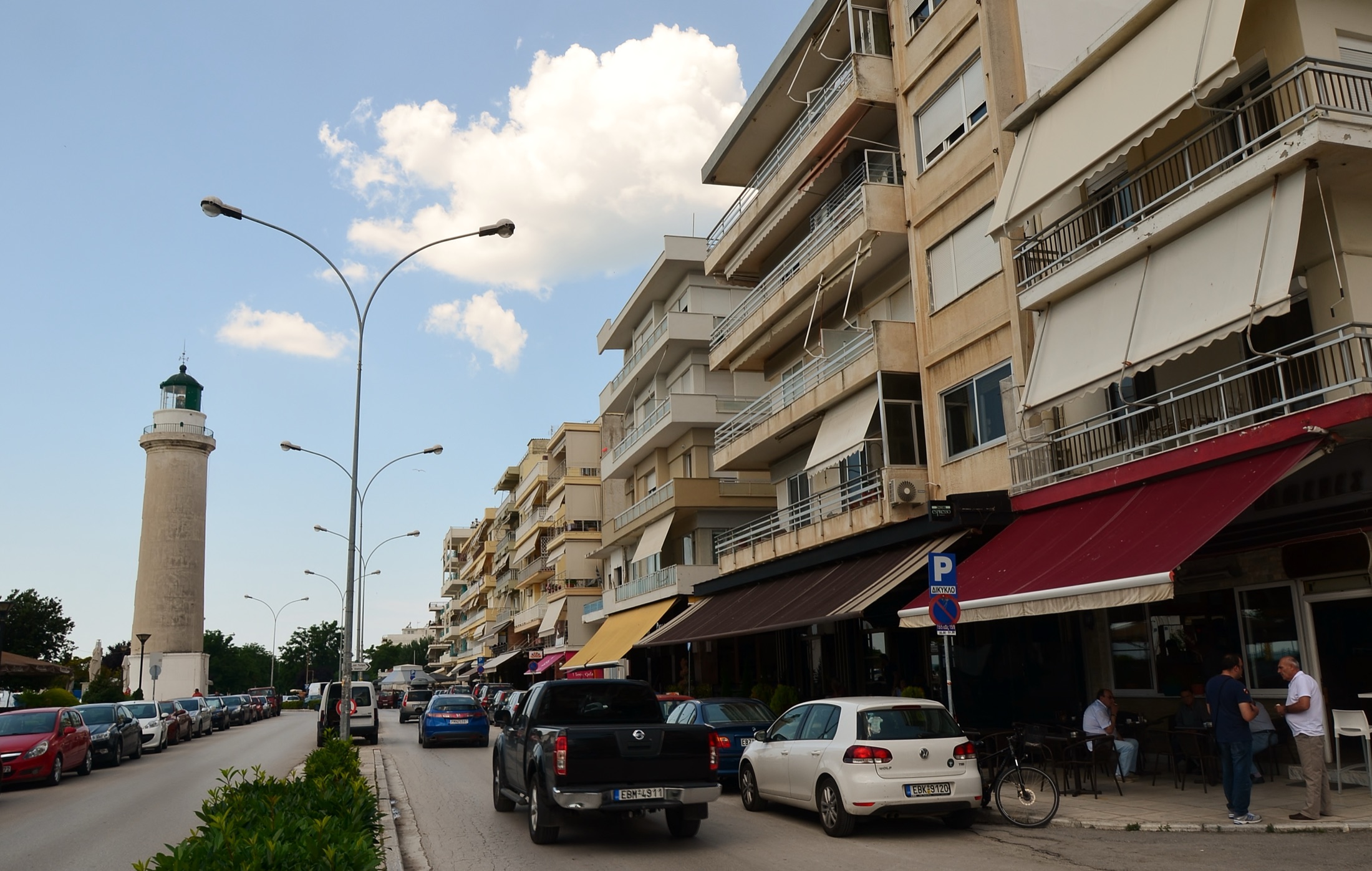 The Alexandroupolis promenade at dusk