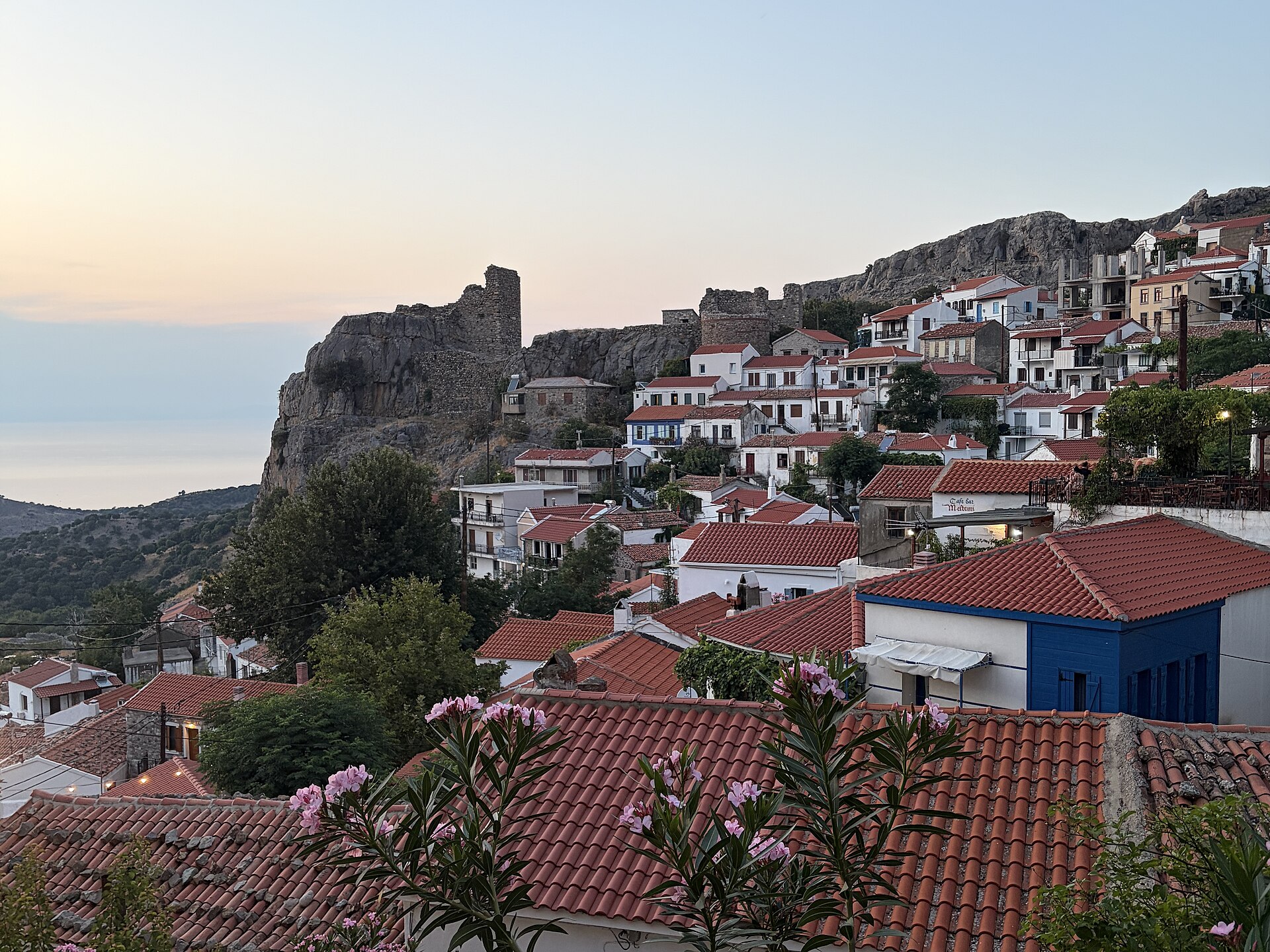 The medieval castle ruins above Chora, Samothraki